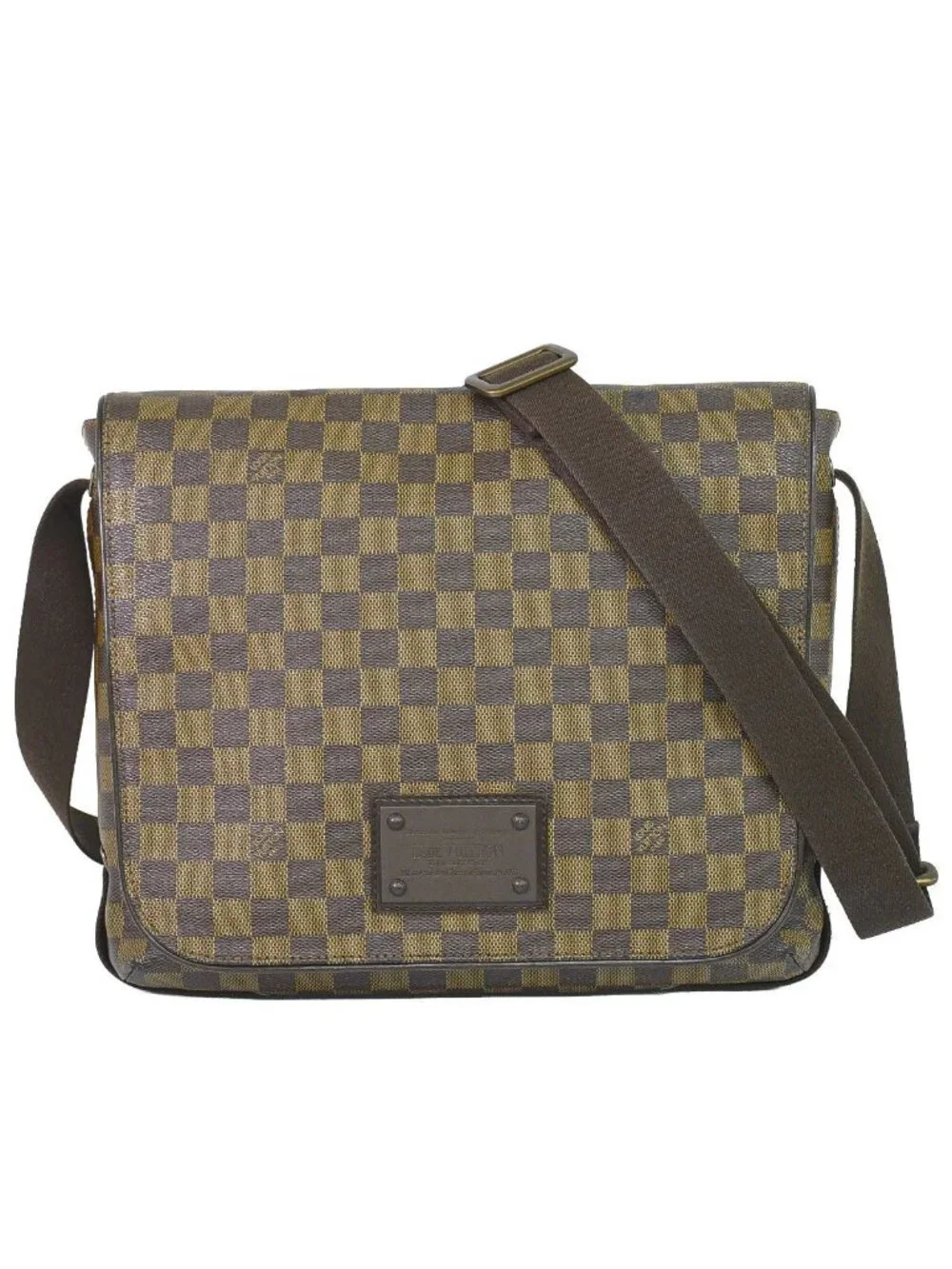 Louis Vuitton LV Brooklyn MM Damier Ebene Shoulder Bag Brown